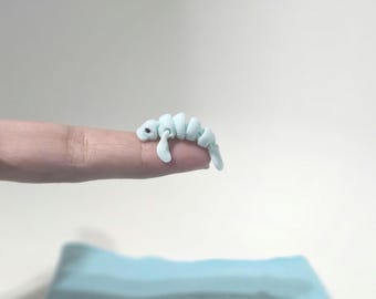 Articulated Manatee | Fingerling 1.2", Nano 2”, Classic 4”, Jumbo 8” | Flexible 3D Printed Desk Pet