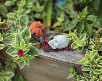 Special Edition Skull Snail – 3” Articulated Flexi Desk Pet – Halloween Collectible