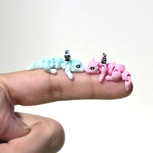 Nano + Fingerling Dragons – Articulated 3D Printed Fidget Toy, Pocket Pet, Desk Buddy, Customizable, Personalize your new friend!