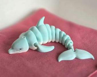 Medium Dolphin Desk Pet – 8" Articulated Flexi Creature | Poseable Collectible