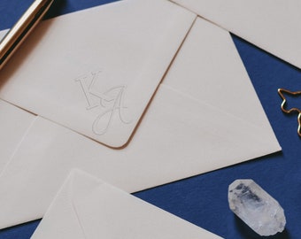 Embosseur de mariage personnalisé, Embosser pour mariage personnalisé, Embosseur personnalisé, Timbre de gaufrage initiales, Tampon encreur automatique ou embosseuse