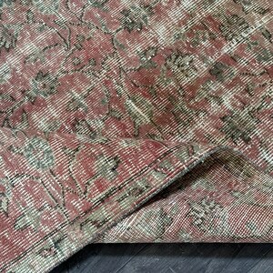 4x8 Red Green Blue Vintage Rug, 4x8 Turkish Rug, Oushak Kitchen Kids Entryway Bedroom Bathroom Livingroom Medium Rug, Home Decor, 4.4x8.0 Ft