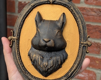 Squirrel Wall Art – Ornate Frame Woodland Decor Hand-Painted 3D Printed