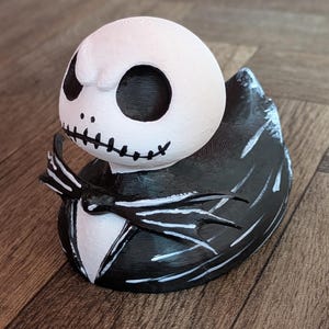 Jack Skellington Duck Hand painted Unique Nightnare Before Christmas Gift