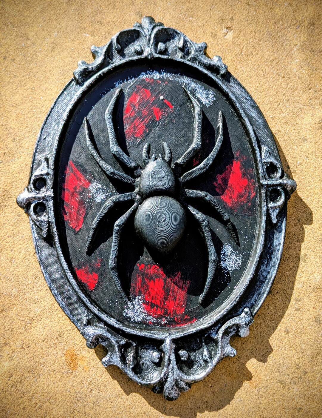 Gothic Spider Wall Art: 3D Printed Hand-painted Halloween Decor - Etsy