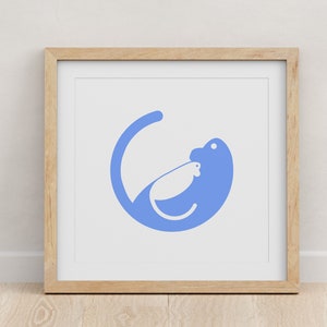 Affe-Baby-Druck | Mutter-Kind-Poster für Kinderzimmer oder Spielzimmer, Wandkunst und Heimdekoration für Neugeborene und Mütter als Geschenk zur Babyparty