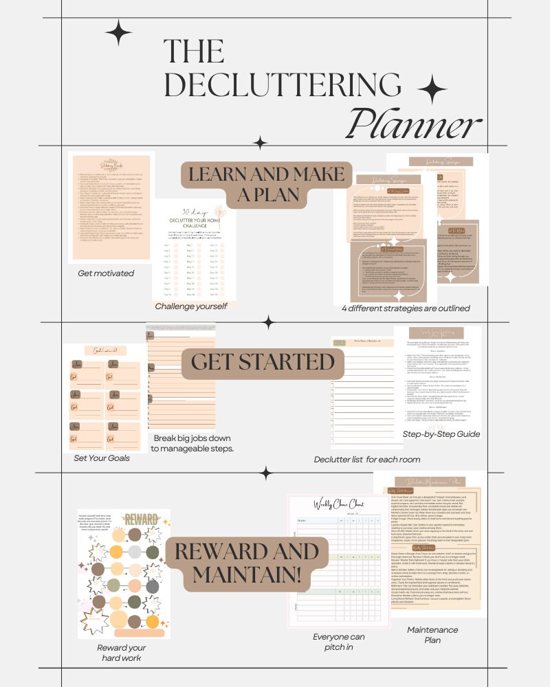 Declutter Guide, Declutter Checklist, Cleaning Schedule, Cleaning ...