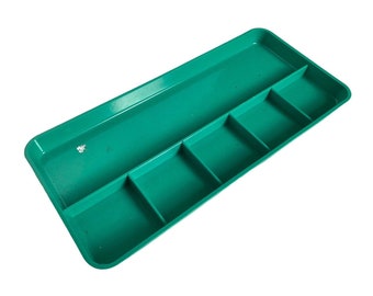 Plateau de rangement Helit pour stylos et petites pièces plastique dur allemand années 70 B25.6