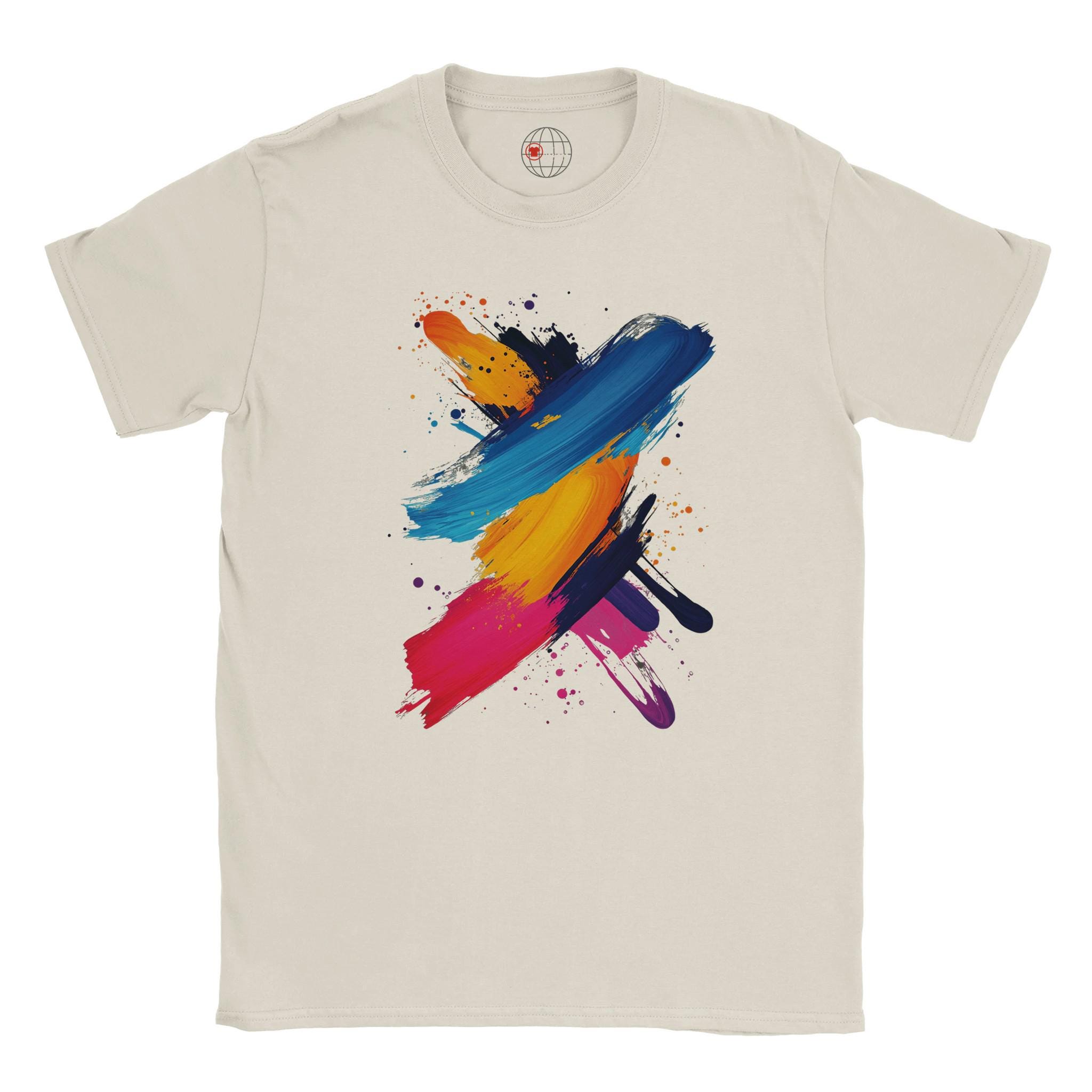 Abstract Paint Stroke T-shirt – Color Splash Artist Tee, Bold