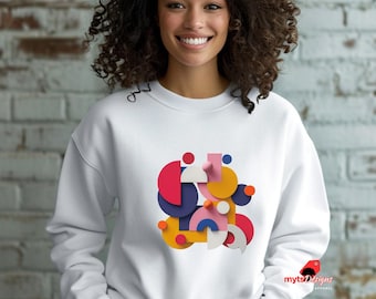 Sudadera con formas geométricas: jersey gráfico unisex
