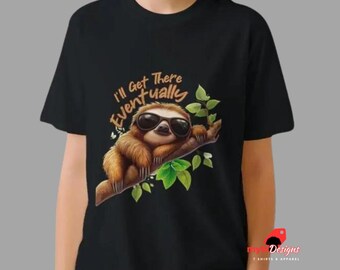 Funny Sloth Graphic T-Shirt: Quirky Relaxing Sloth Lover Gift
