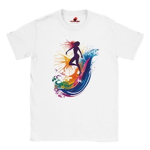 Retro Sunset Surf T-Shirt: Coastal Graphic Tee - Ocean Vibes