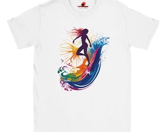 Retro Sunset Surf T-Shirt: Coastal Graphic Tee - Ocean Vibes