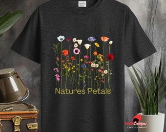 Minimalist Wildflower T-Shirt: Eco-Friendly Botanical Tee