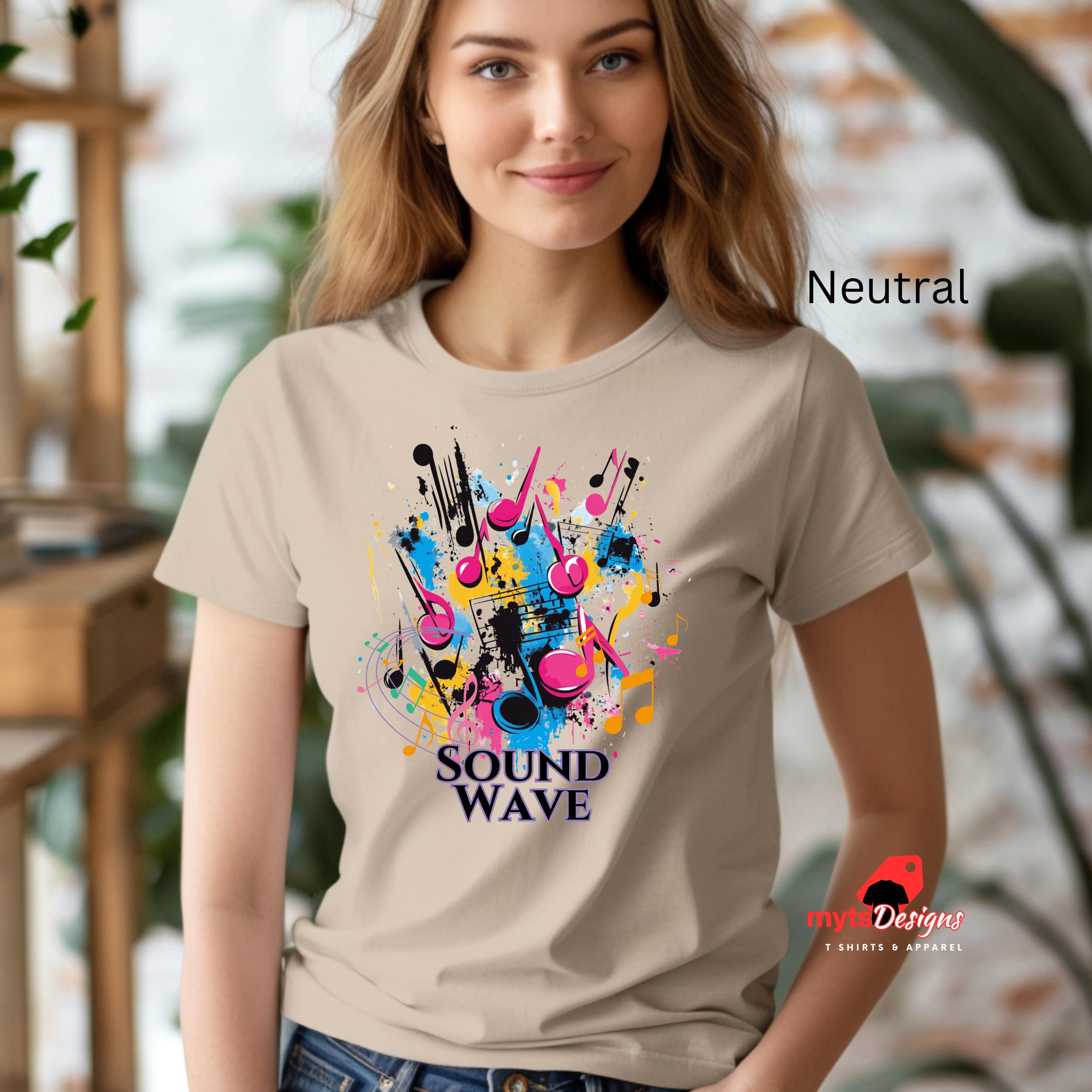 Sound Wave Pop Art T-shirt: Retro Music Lover Graphic Tee - Etsy