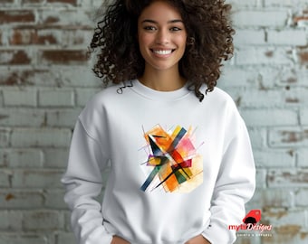 Abstract Art Sweatshirt: Unisex Modern Graphic Pullover