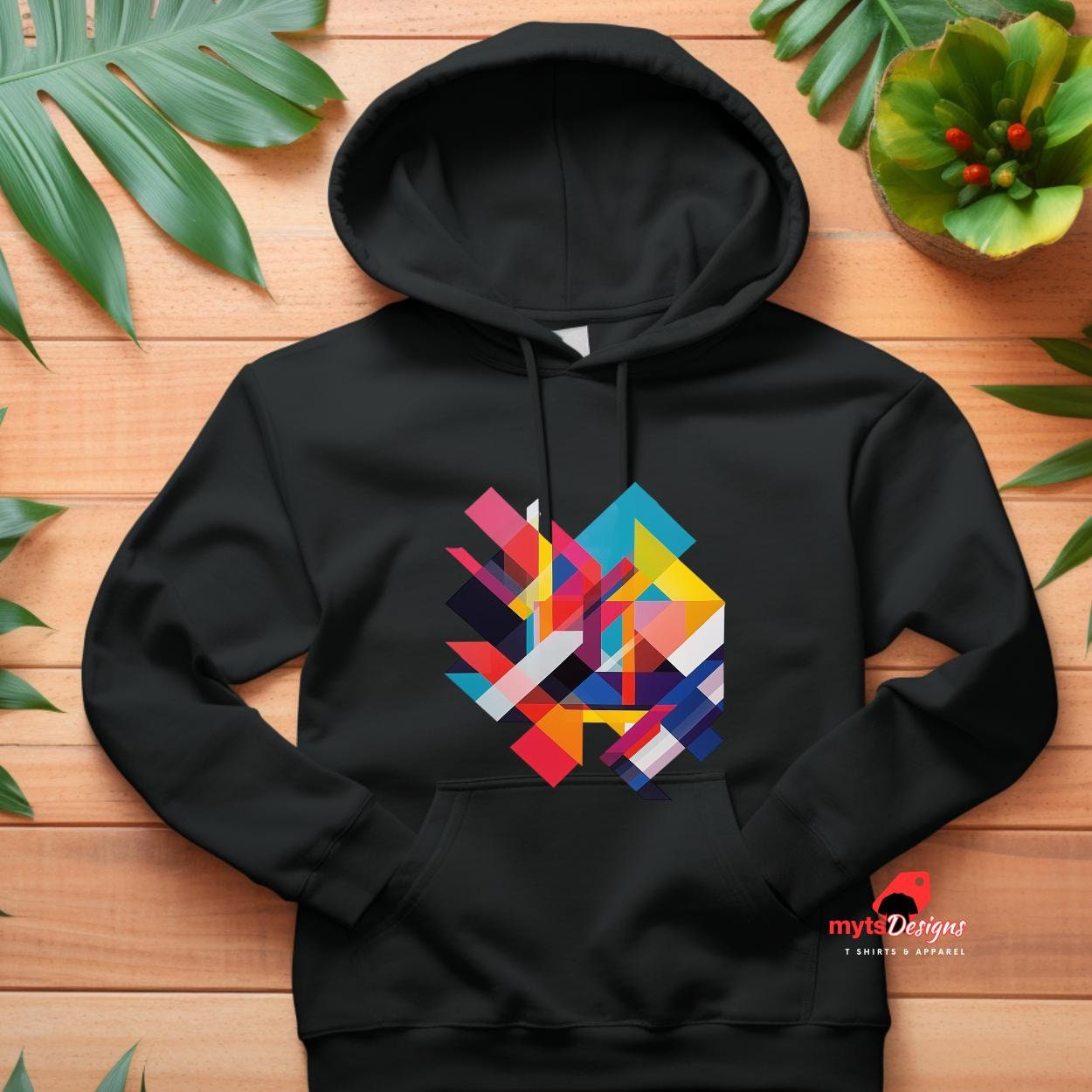 Geometric Shapes Hoodie: Trendy Abstract Art Graphic Sweatshirt - Etsy
