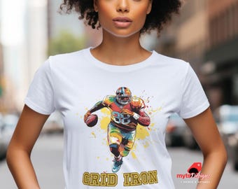 Retro USA Football T-shirt: Grid Iron Sports Tee