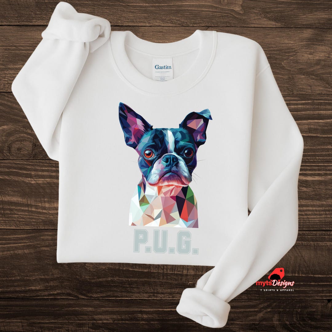 Dogtrovert Boston Terrier Hoodie Geometric Dog Sweatshirts For