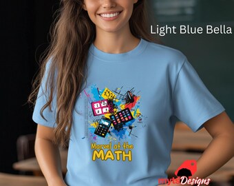 Pop Art Math Teacher T-Shirt, School Gift
