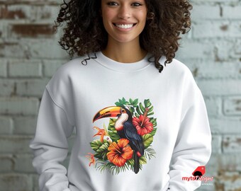 Toucan Sweatshirt: Unisex Tropical Bird Pullover