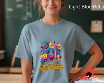 Pop Art Science Teacher T-Shirt: Colorful School Gift