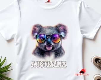 Neon Koala Australia T-Shirt: Vibrant Travel Souvenir