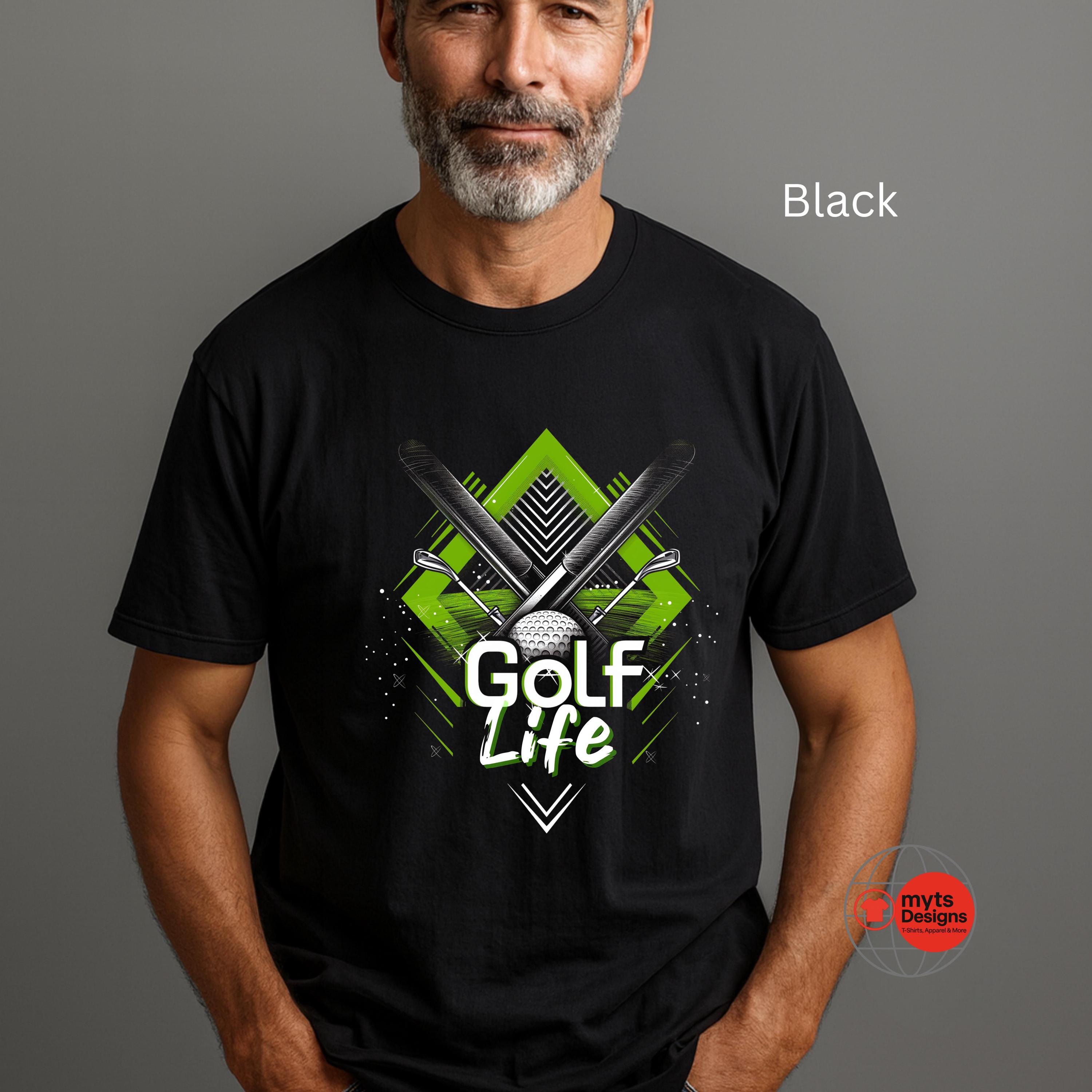 Golf Life T-shirt – Modern Green Clubs, Golfer Gift - Etsy
