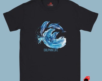 Dolphin Wave T-Shirt: Ocean Life Graphic Tee
