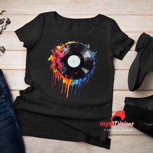 Retro Record T shirt, music lovers Gift Shirt, Shirts For Her, Shirts for Him,Party Shirts