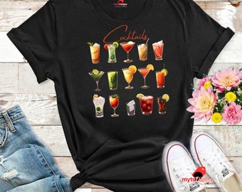 Cocktail Party T-Shirt: Minimalist Drink Design