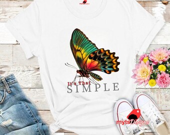 Butterfly Graphic T-Shirt: Inspirational Women's Cotton Blend Tee