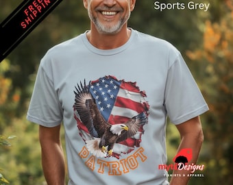 Camiseta American Eagle: Camiseta con gráfico de la bandera patriótica de EE. UU.