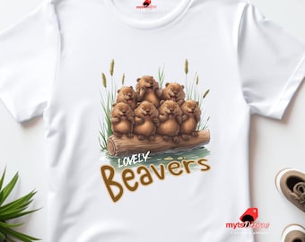 Camiseta de castores, camiseta para amantes de los animales