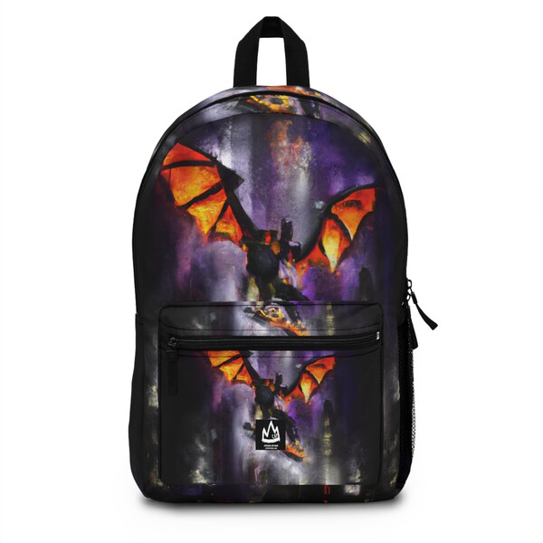 Art Pack Mochila Street Wear Arte original Único en su tipo Dragon Laptop Bag BTS Custom Artist Pack Street Artist Creado Edición limitada