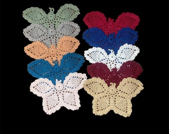 Moroccan Butterfly Crochet Doilies Set of 10