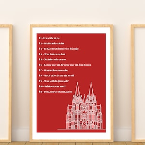 Digitaler Print - Kölsches Grundgesetz, Kölner Dom, Köln, Domstadt