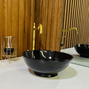 Handmade Ceramic Sink-Bathroom Ceramic Sink-Moroccan Basin-Hand Painted Ceramic Sink-Vanity-Kitchen Tub-Pottery Bathroom Sink-Clay Bowl