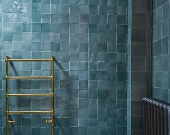 10x10Cm Moroccan Authentic Zellige Tile, Handmade Ceramic Tiles, Natural Zellige Tile For Kitchen and Bathroom