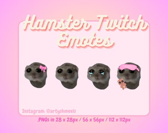 Emotes Hamster triste Twitch Emotes Discord Girly Mignonne