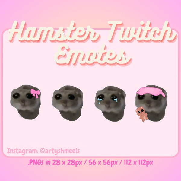 Sad Hamster Twitch Emotes Discord Emotes Girly Cute