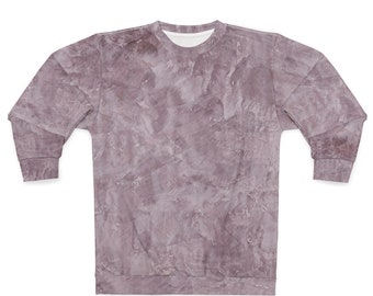 Men's Sweatshirt (AOP) With Vibrant Light Purple Venetian Plaster Graphic