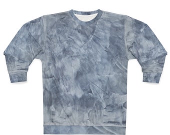 Men's Sweatshirt (AOP) With Vibrant Blue Venetian Plaster Graphic