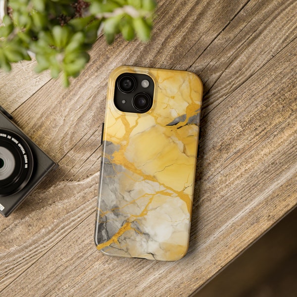 Yellow Marble iPhone Case