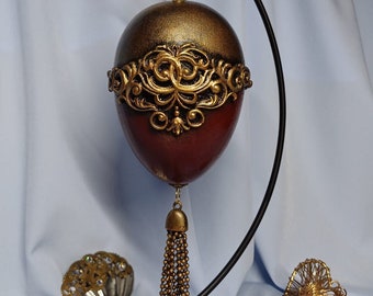 Easter Egg Decoration, Decorated Egg, Easter Gift, Handmade Decorated Egg, Decoupage Egg, Unique Decorative Egg, Easter Egg Gift Idea