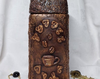 Coffee Jar, Handmade Jar, Coffee container, Storage Jar, Gift Ideas