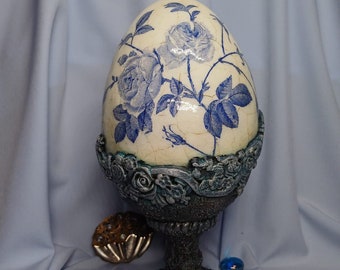 Uniquely Decorated Egg, Easter Egg Decoration, Decoupage Ester Egg, Easter Gift, Decorated Egg