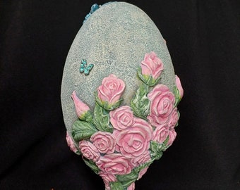 Easter Egg Decoration, Decoupage Egg, Decorated Egg, Easter Gift, Handmade Decorated Egg