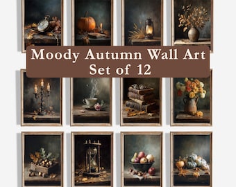 Vintage Autumn Prints: Rustic Fall Gallery Wall Art (Digital Download)
