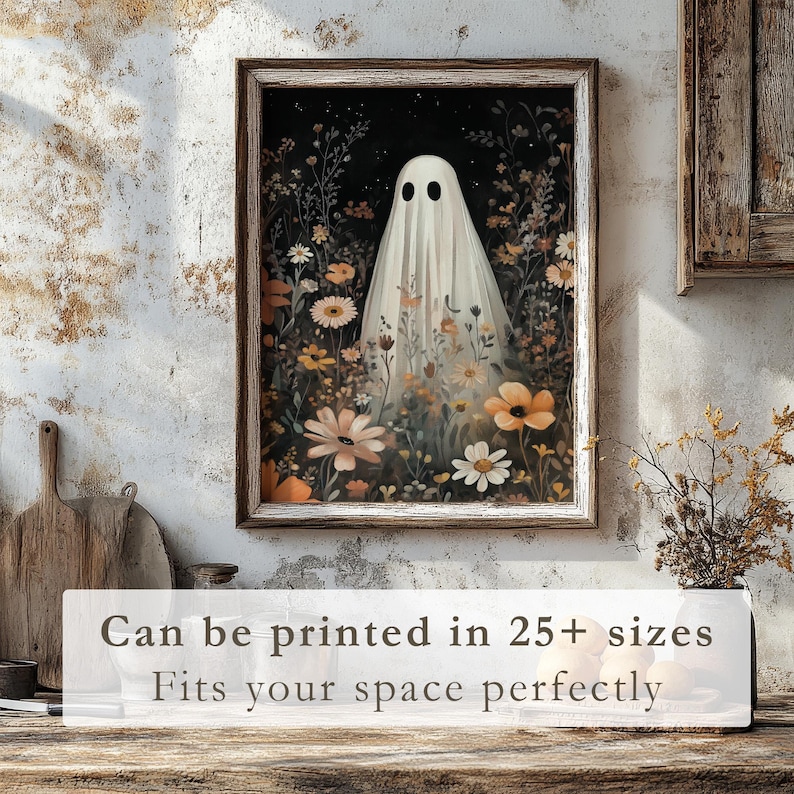 Vintage Halloween Ghost Print Set: Farmhouse Fall Decor (digital ...
